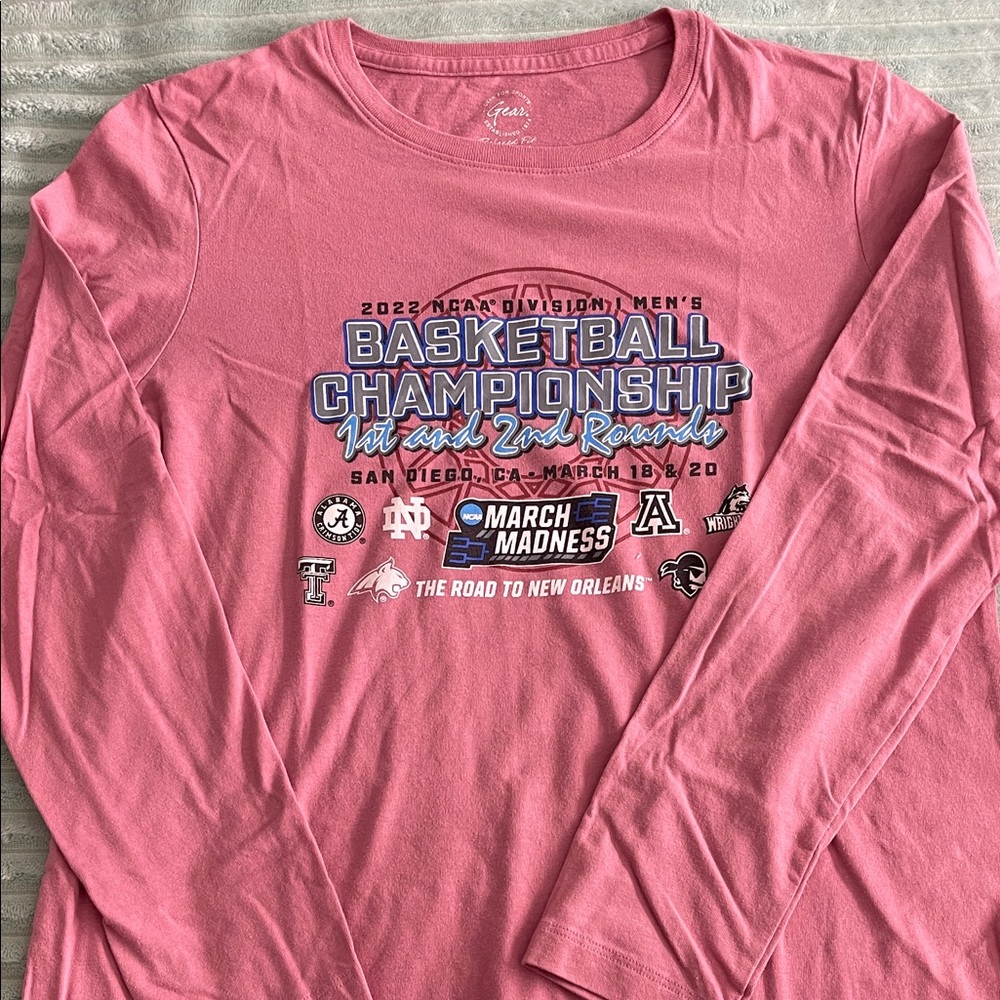 Pink NCAA Basketball Championship Long Sleeve Shirt